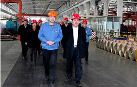 山东省东平县党政代表团来大宝娱乐电缆旅行考察