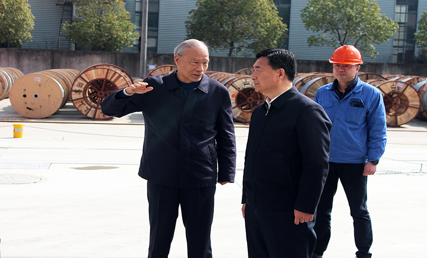 常州市人大常委会副主任盛建良来大宝娱乐电缆考察